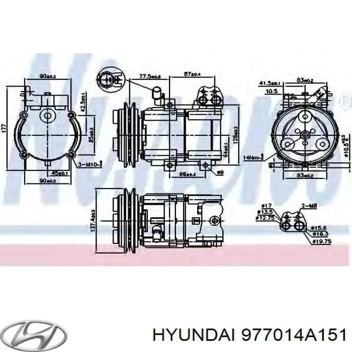 977014A151 Hyundai/Kia компресор кондиціонера