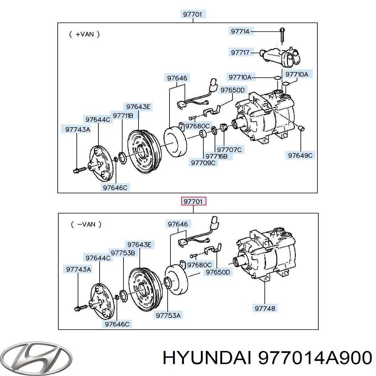 977014A900 Hyundai/Kia компресор кондиціонера