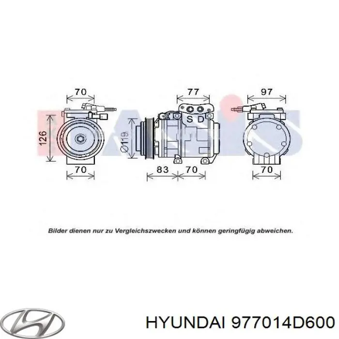 Компресор системи кондиціювання Hyundai/Kia 977014D600 ціна, від 1004.06 USD