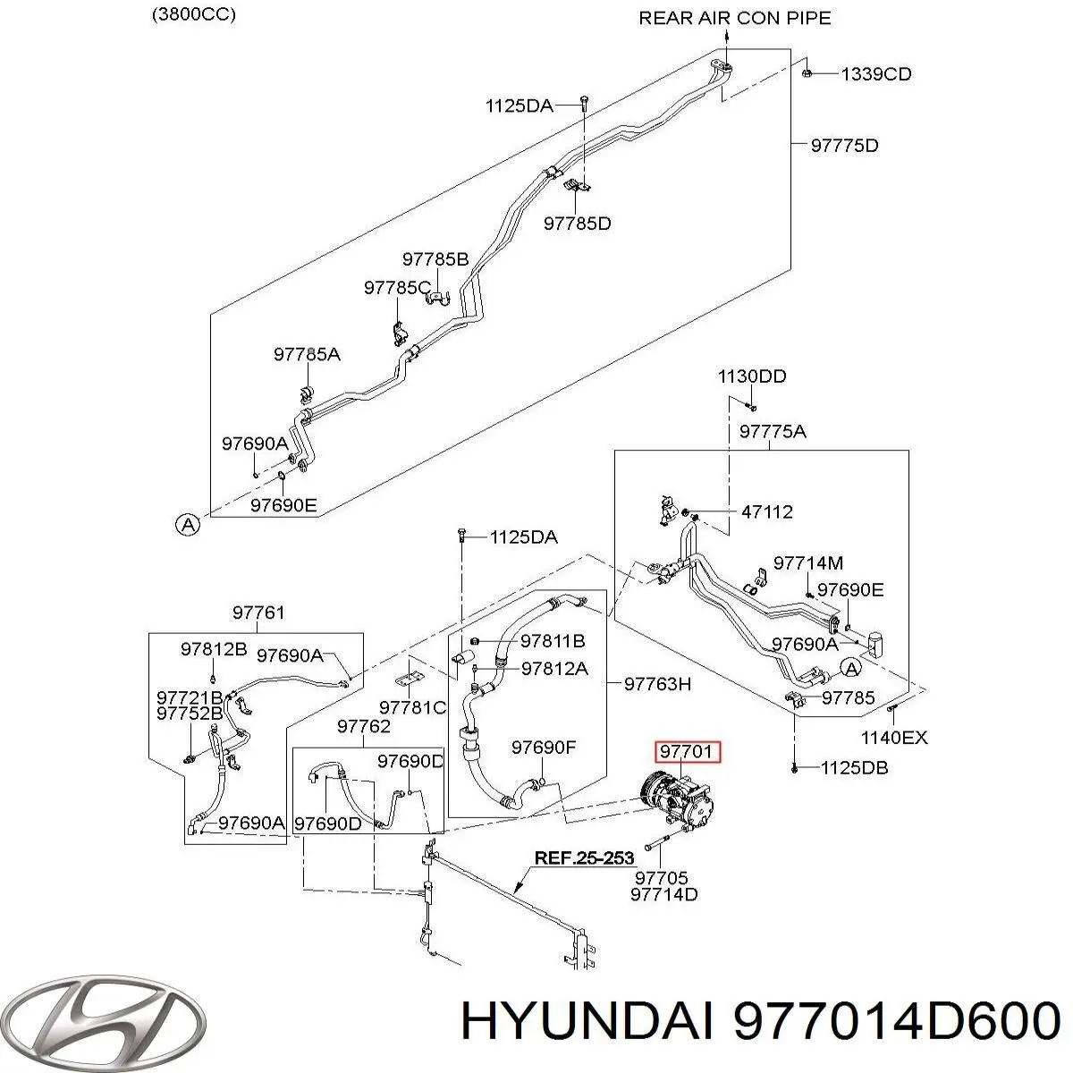 Компресор кондиціонера 977014D600 Hyundai/Kia