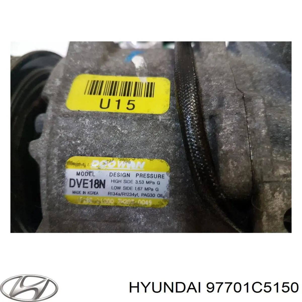 Компресор системи кондиціювання Hyundai/Kia 97701C5150 ціна, від 605.32 USD