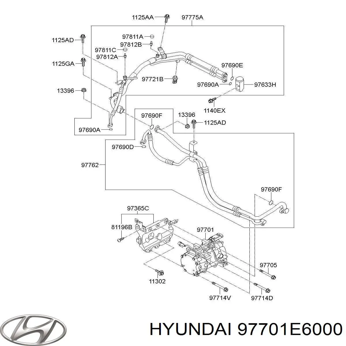 97701E6000 Hyundai/Kia Компресор холодоагенту