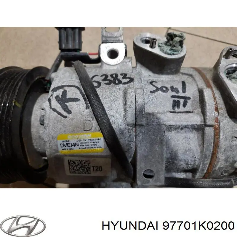 Компресор кондиціонера 97701K0200 Hyundai/Kia