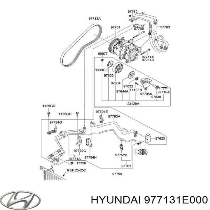 977131E000 Hyundai/Kia ремінь приводний, агрегатів