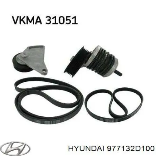 Ремінь генератора 977132D100 Hyundai/Kia