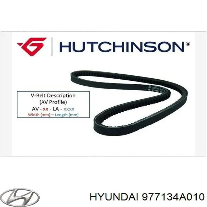 Купити 977134A010 Hyundai/Kia Ремінь генератора