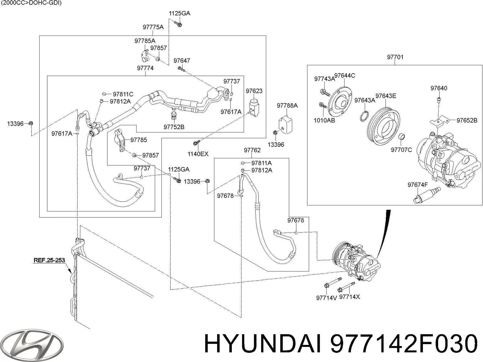 977142F030 Hyundai/Kia Болт компресора кондиціонера