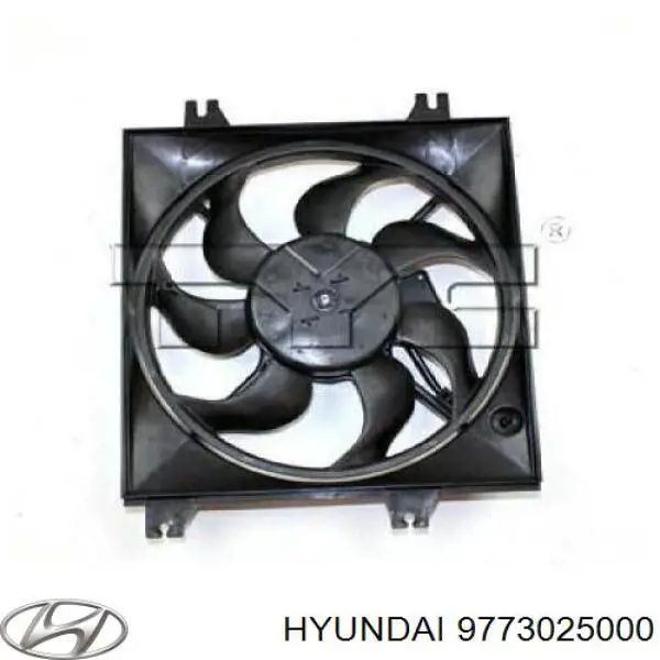 Купити 9773025000 Hyundai/Kia Електровентилятор кондиціонера в зборі (двигун + крильчатка)
