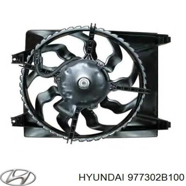 Купити 977302B100 Hyundai/Kia Електровентилятор кондиціонера в зборі (двигун + крильчатка)