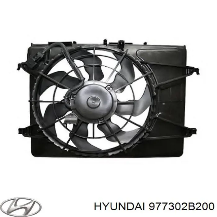 977302B200 Hyundai/Kia Дифузор радіатора кондиціонера, в зборі з крильчаткою і двигуном