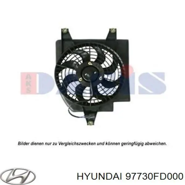97730FD000 Hyundai/Kia електровентилятор кондиціонера в зборі (двигун + крильчатка)
