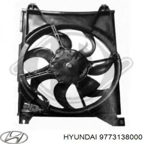 Вентилятор/крильчатка радіатора кондиціонера Hyundai Trajet (FO) (Хендай Траджет)