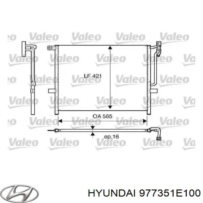 977351E100 Hyundai/Kia Дифузор (кожух) радіатора кондиціонера