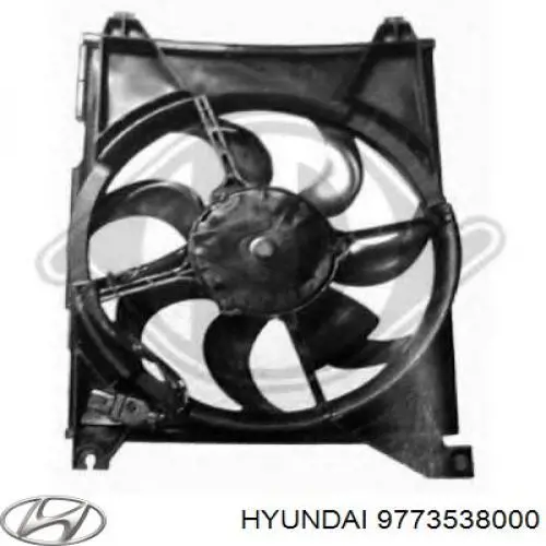 9773538000 Hyundai/Kia дифузор (кожух радіатора кондиціонера)