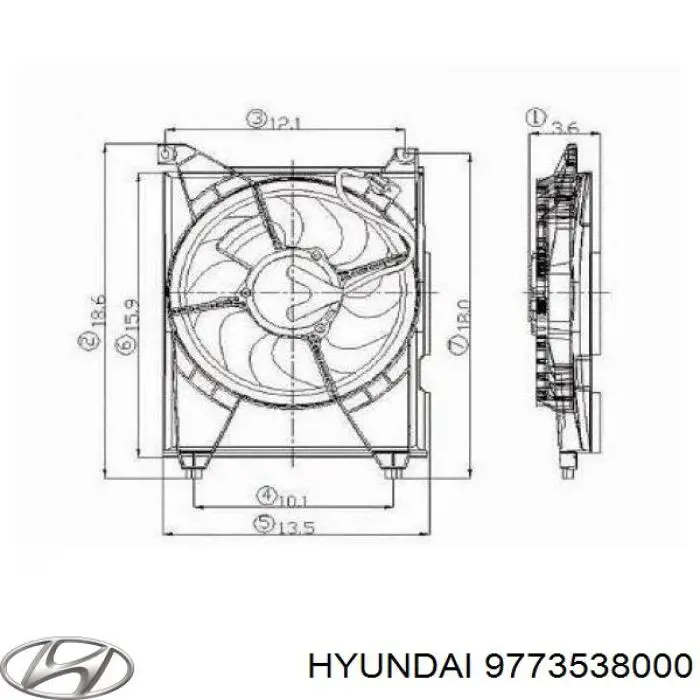 Дифузор (кожух) радіатора кондиціонера Hyundai/Kia 9773538000 ціна, від 25.34 USD