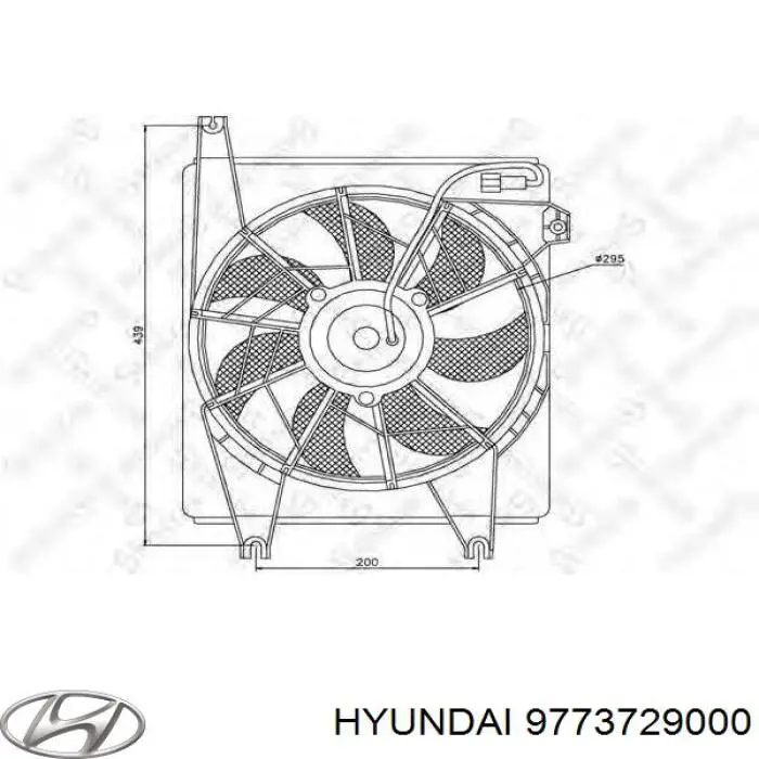Вентилятор / крильчатка радіатора кондиціонера Hyundai/Kia 9773729000 ціна, від 25.34 USD
