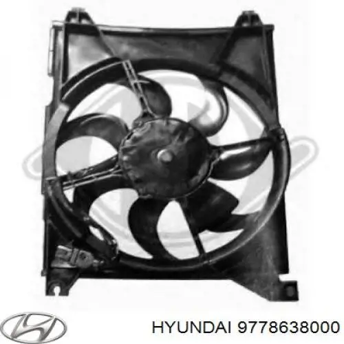 9778638000 Hyundai/Kia двигун вентилятора кондиціонера