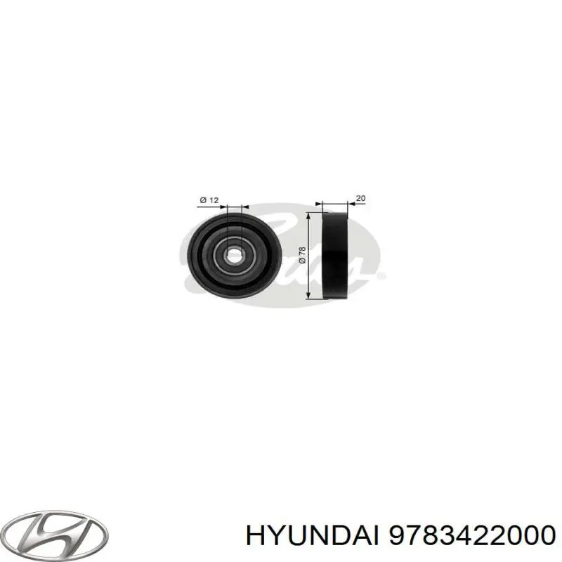 Натяжний ролик Hyundai/Kia 9783422000 ціна, від 46.12 USD