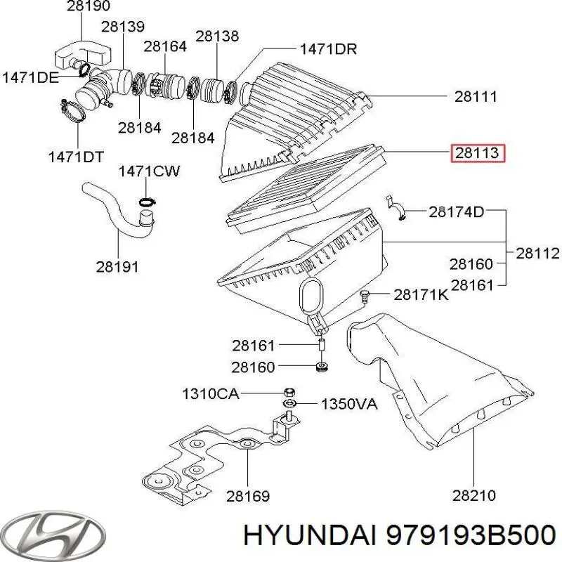 Фільтр салону 979193B500 Hyundai/Kia