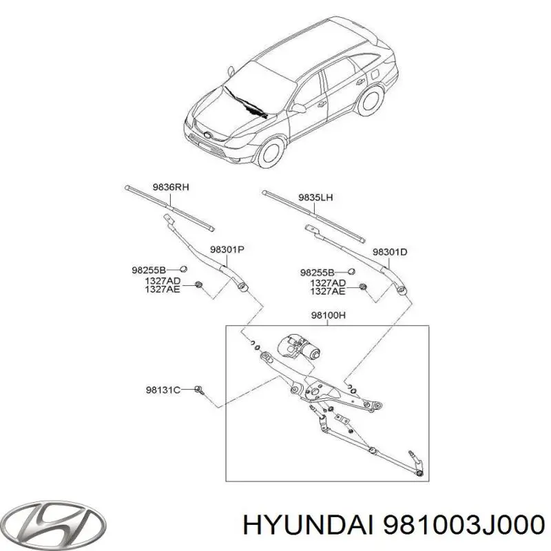 Трапеція склоочисника Hyundai Veracruz (Хендай Veracruz)