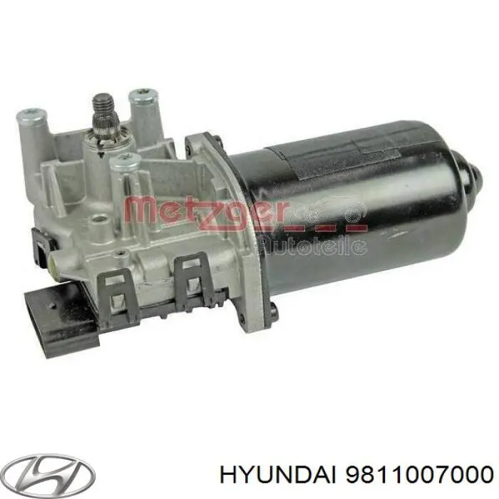 9811007000 Hyundai/Kia двигун склоочисника лобового скла (трапеції)
