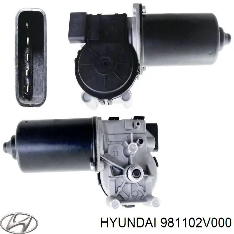 Мотор склоочисника передній 981102V000 HYUNDAI