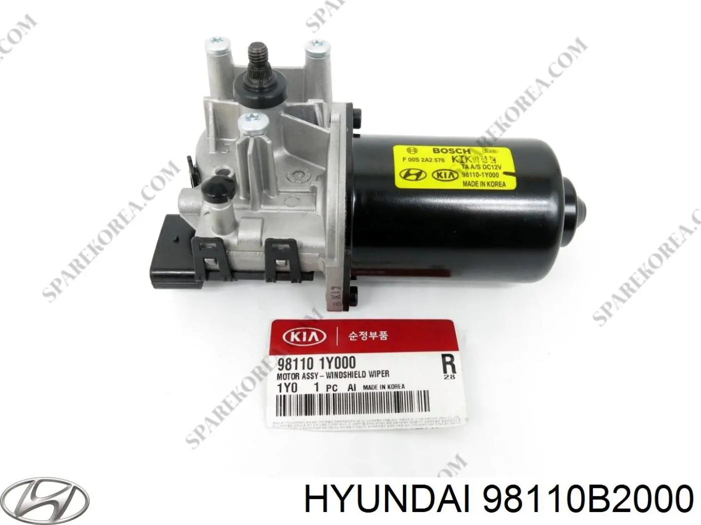 98110B2000 Hyundai/Kia Мотор склоочисника скла (трапеції)