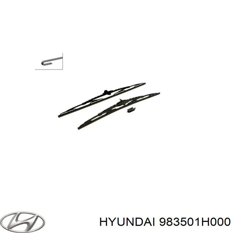 Щітка склоочисника лобового скла, водійська Hyundai/Kia 983501H000