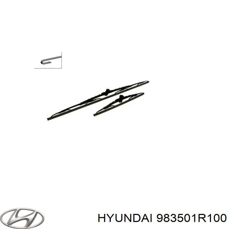 983501R100 Hyundai/Kia щітка-двірник лобового скла, водійська