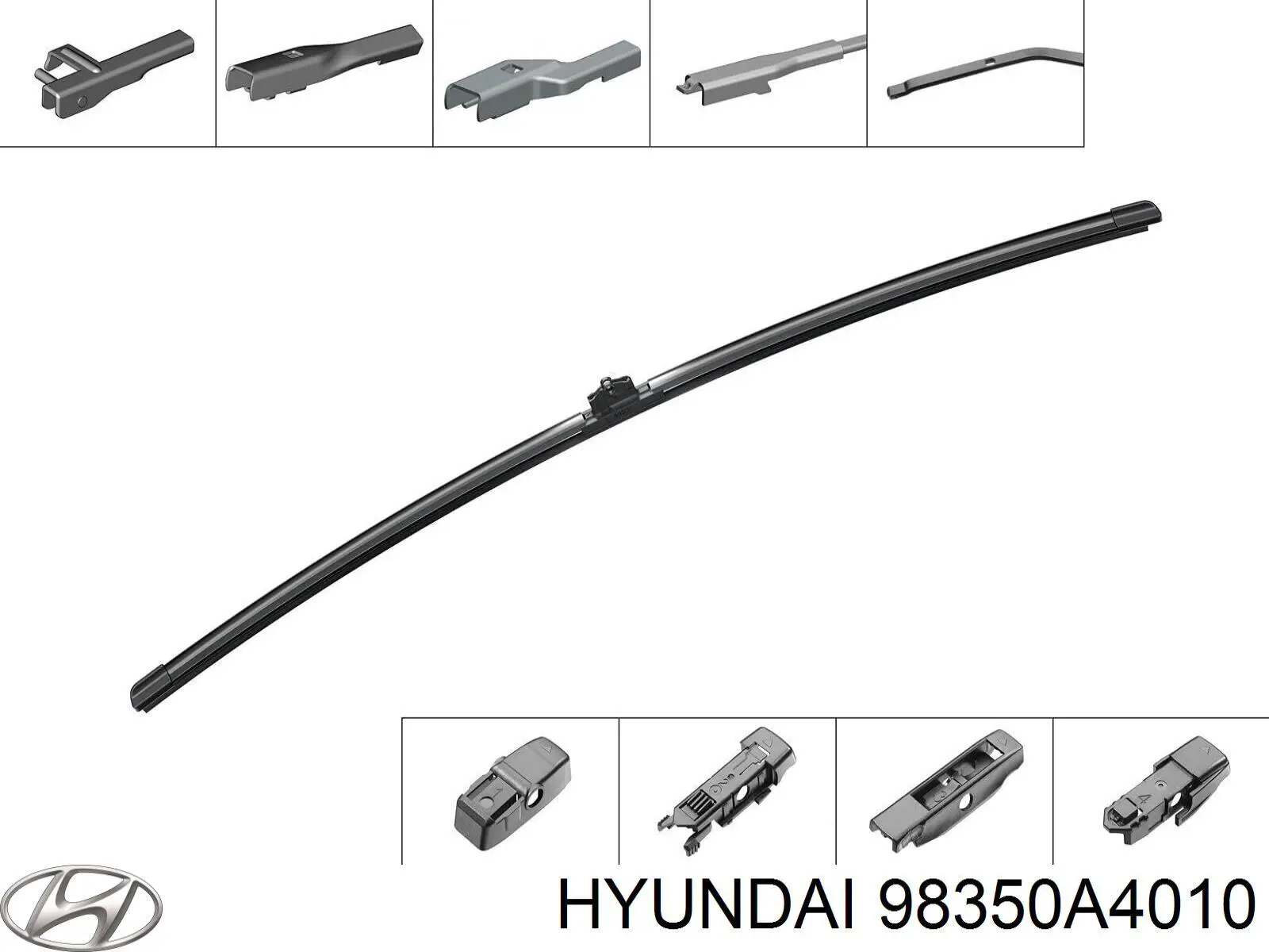 Щітка двірника ліва Hyundai/Kia 98350A4010 ціна, від 14.73 USD