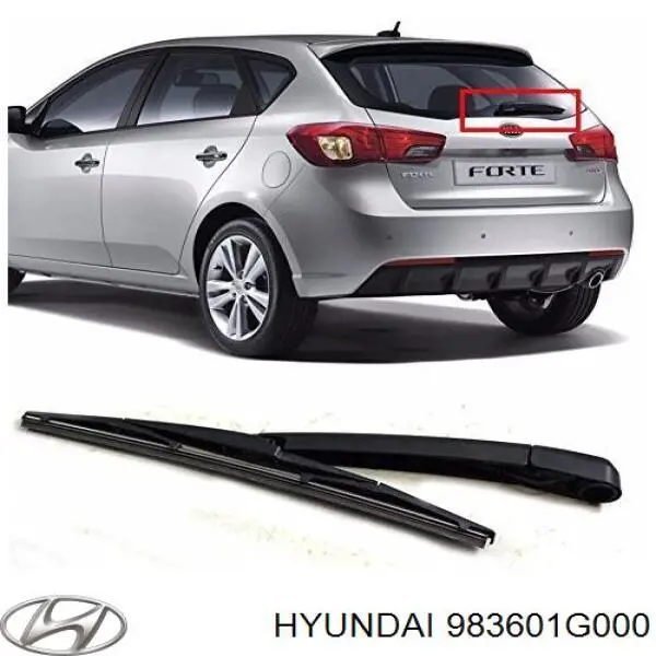 983601G000 Hyundai/Kia щітка-двірник заднього скла