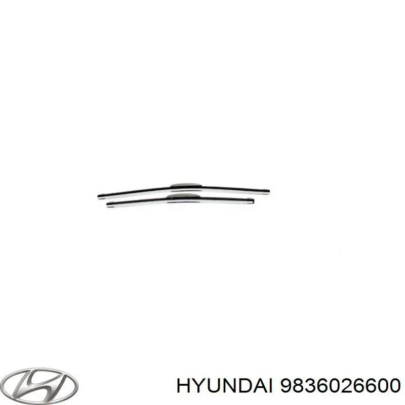 Щітка-двірник лобового скла, пасажирська Hyundai/Kia 9836026600 ціна, від 5.26 USD