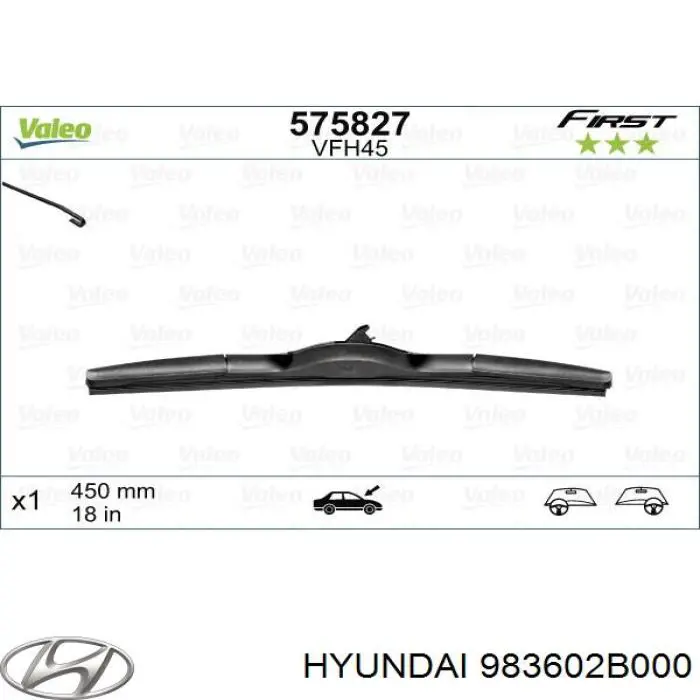 983602B000 Hyundai/Kia щетка стеклоочистителя