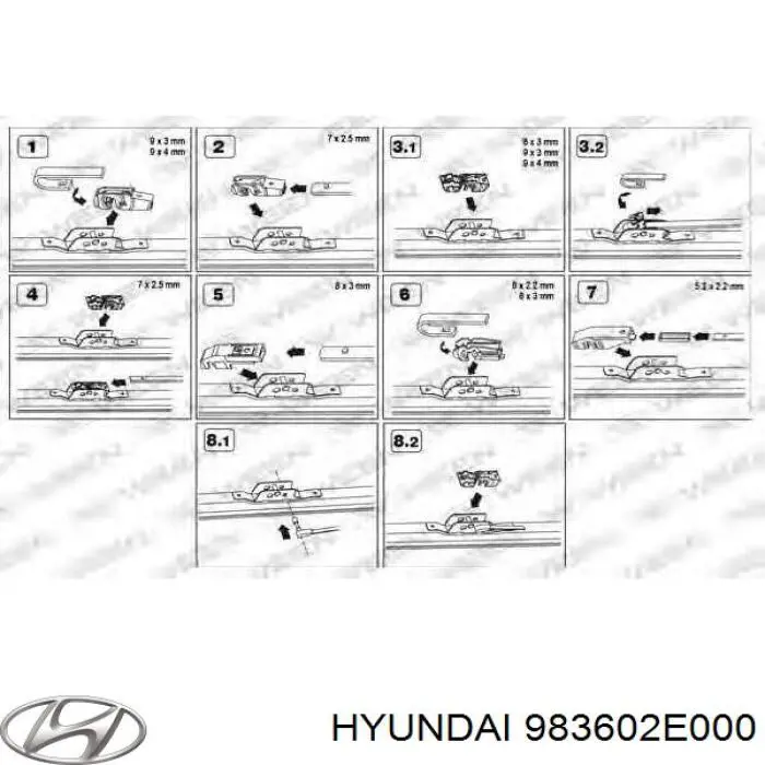 983602E000 Hyundai/Kia Щітка двірника права