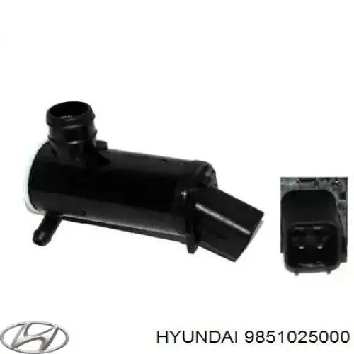 9851025000 Hyundai/Kia насос-двигун омивача скла, переднього