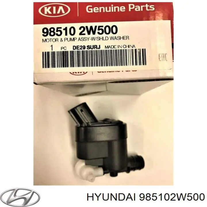 985102W500 Hyundai/Kia насос-двигун омивача скла, перед/зад