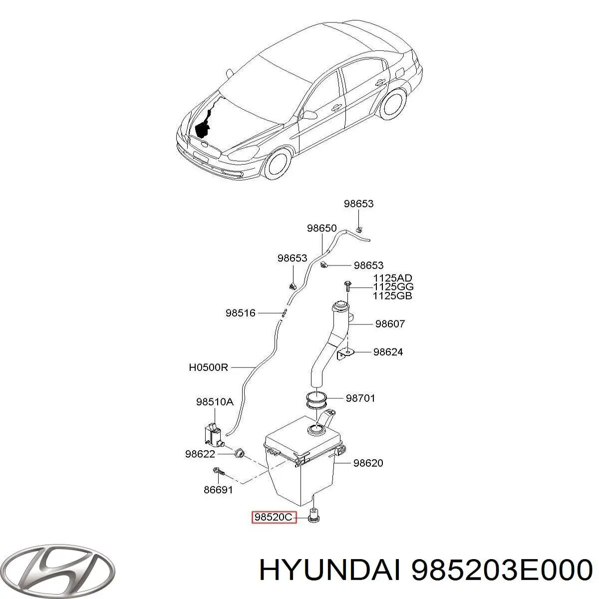 Датчик рівня бачка склоомивача Hyundai/Kia 985203E000 ціна, від 11.00 USD