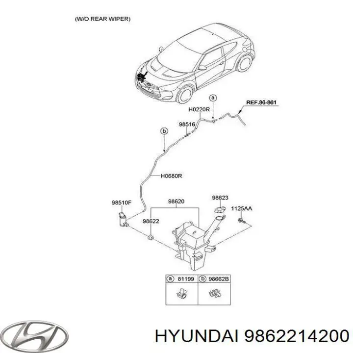 Ущільнююче кільце насоса омивача Hyundai/Kia 9862214200 ціна, від 3.84 USD