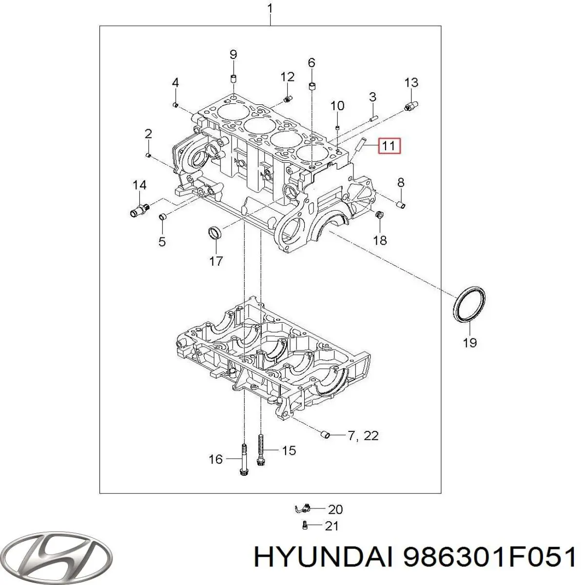 986301F051 Hyundai/Kia форсунка омивача скла лобового, права