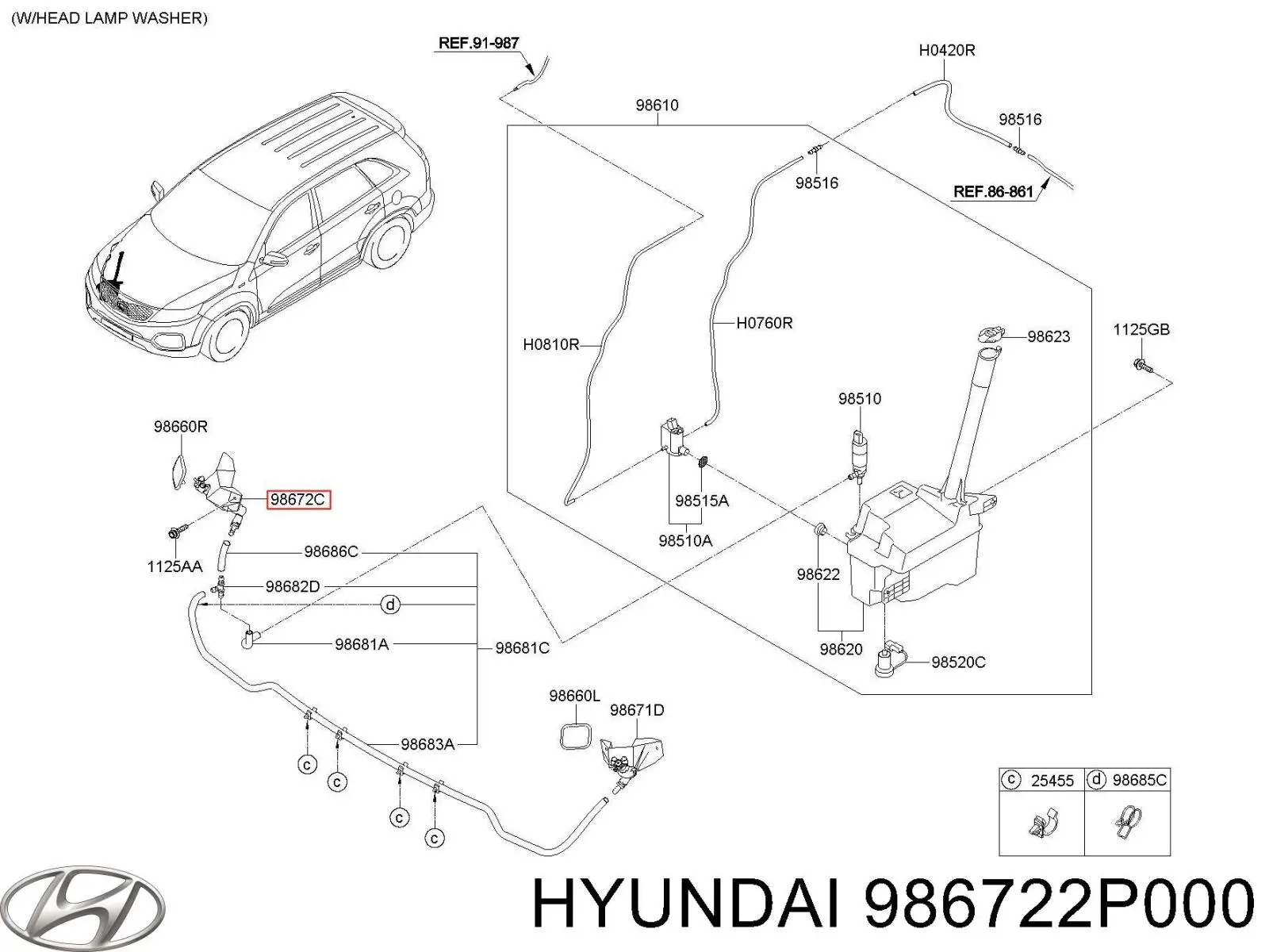 Купити TQ21315 Tqparts Форсунка омивача фари передньої, правої