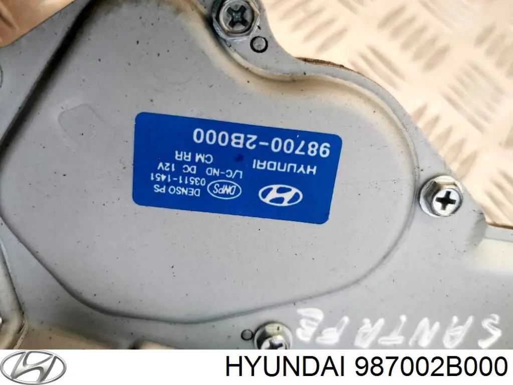 987002B000 Hyundai/Kia двигун склоочисника заднього скла