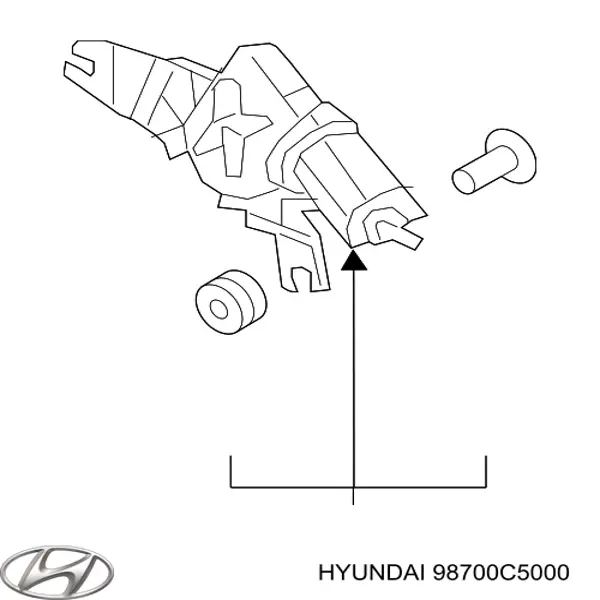 98700C5000 Hyundai/Kia Моторчик заднього двірника