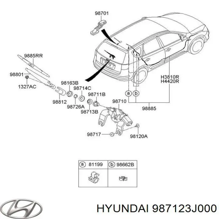  Hyundai/Kia 987123J000 ціна, від 12.67 USD