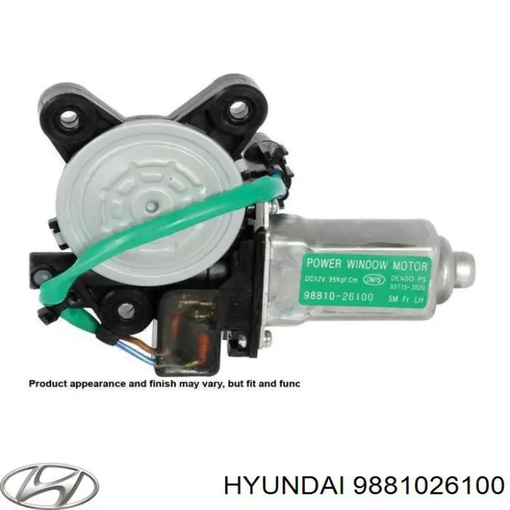 Мотор склопідйомника дверей передніх, лівих Hyundai/Kia 9881026100 ціна, від 24.59 USD