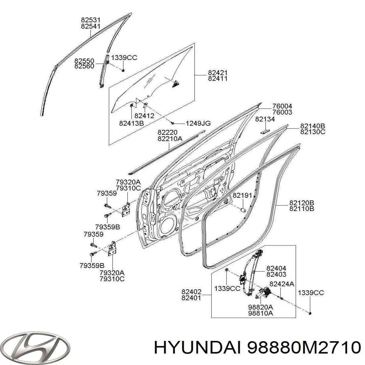  Hyundai/Kia 98880M2710 ціна, від 61.82 USD