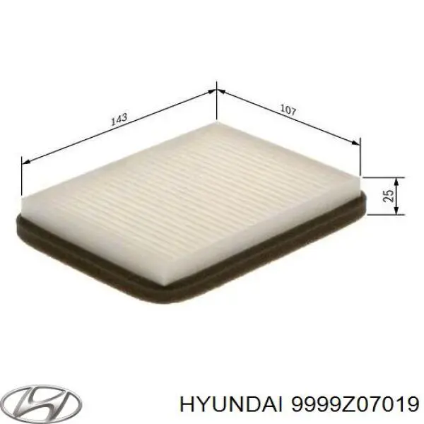 Фільтр повітряний обігрівача Hyundai/Kia 9999Z07019 ціна, від 4.43 USD