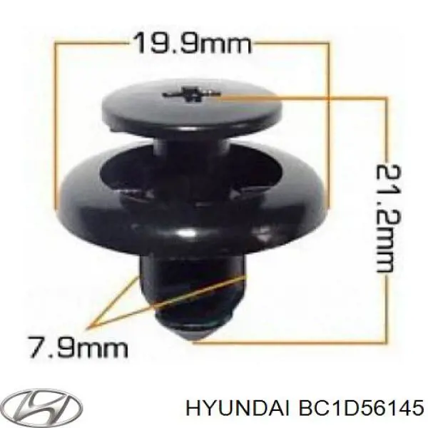 Купити BC1D56145 Hyundai/Kia Пістон (кліп) кріплення бризковика