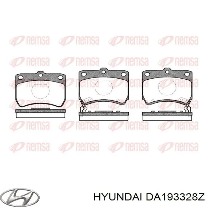 DA193328Z Hyundai/Kia колодки гальмівні передні, дискові