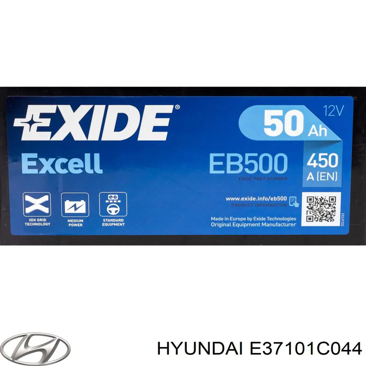 E37101C044 Hyundai/Kia Авто акумулятор