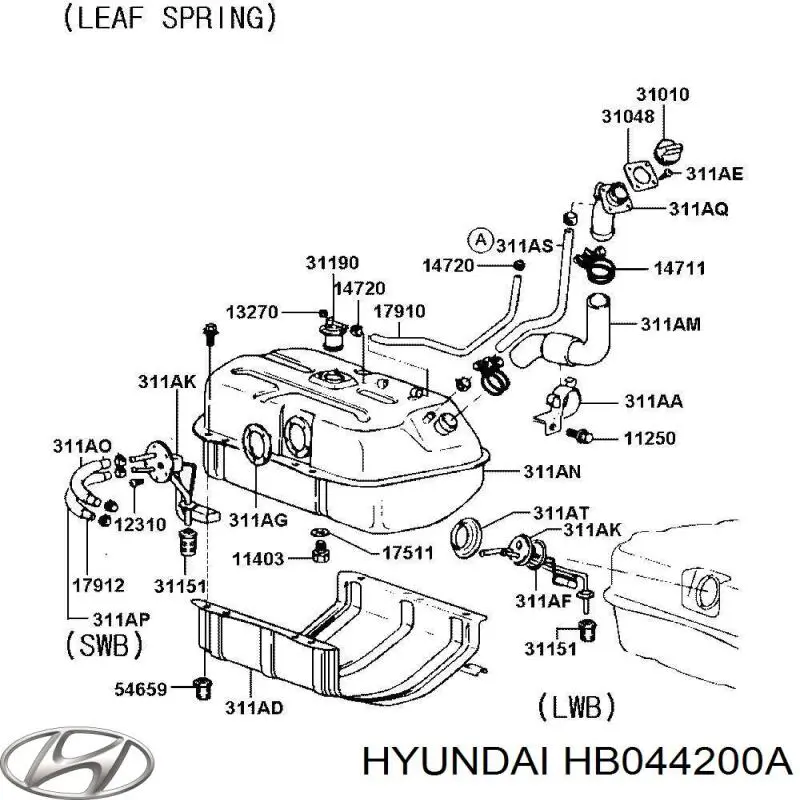 HB044200A Hyundai/Kia Датчик бензобака